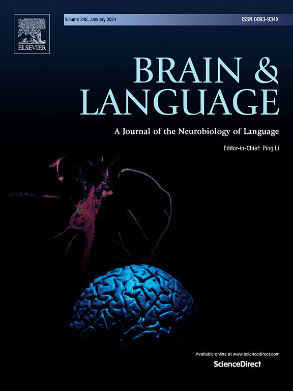 Go to journal home page - Brain and Language
